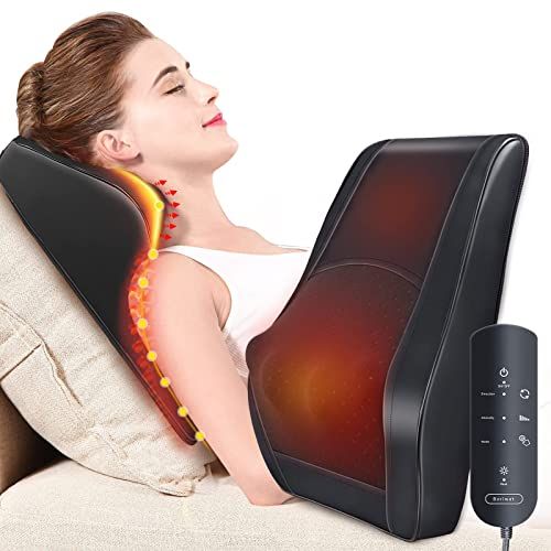 Boriwat Back Massager with Heat, Massagers for Neck and Back, 3D Kneading Massage Pillow for Back... | Amazon (US)
