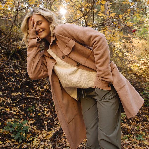 Alpine Fleece Trench, Toffee | Albion Fit