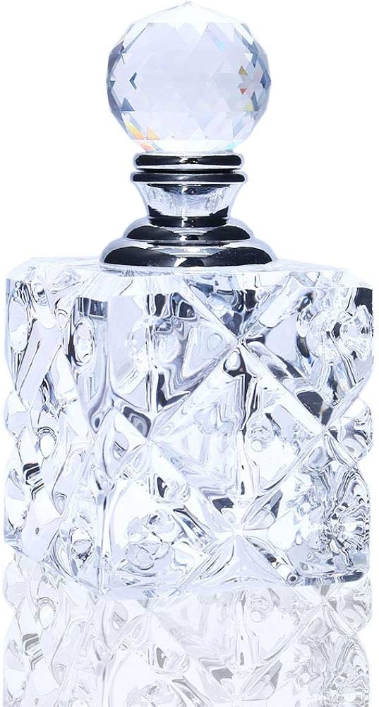 H&D HYALINE & DORA Clear Cubic Carved Decor Refillable Perfume Bottle | Amazon (US)