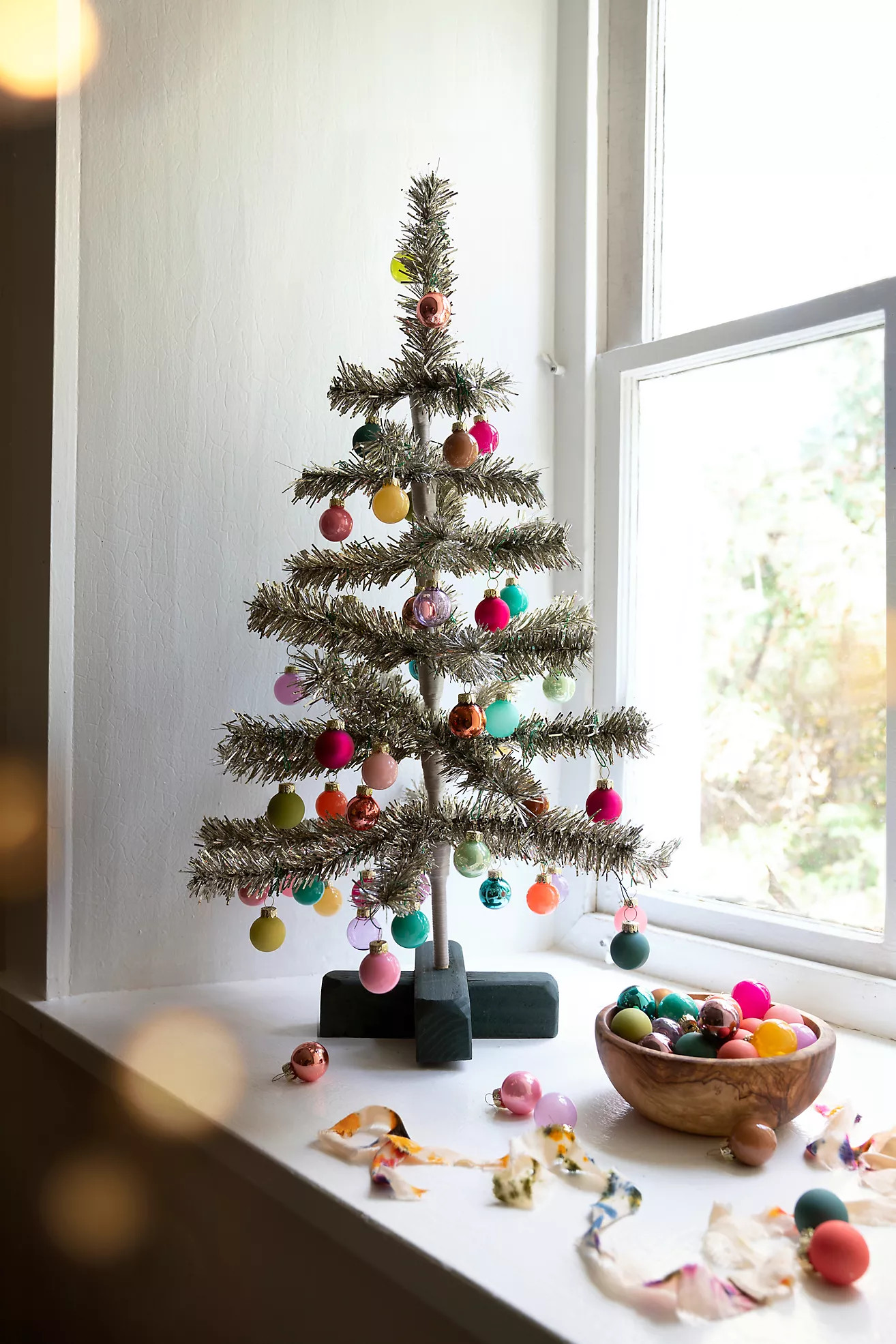 Miniature Glass Bulb Ornament Set, 100 | Anthropologie (US)