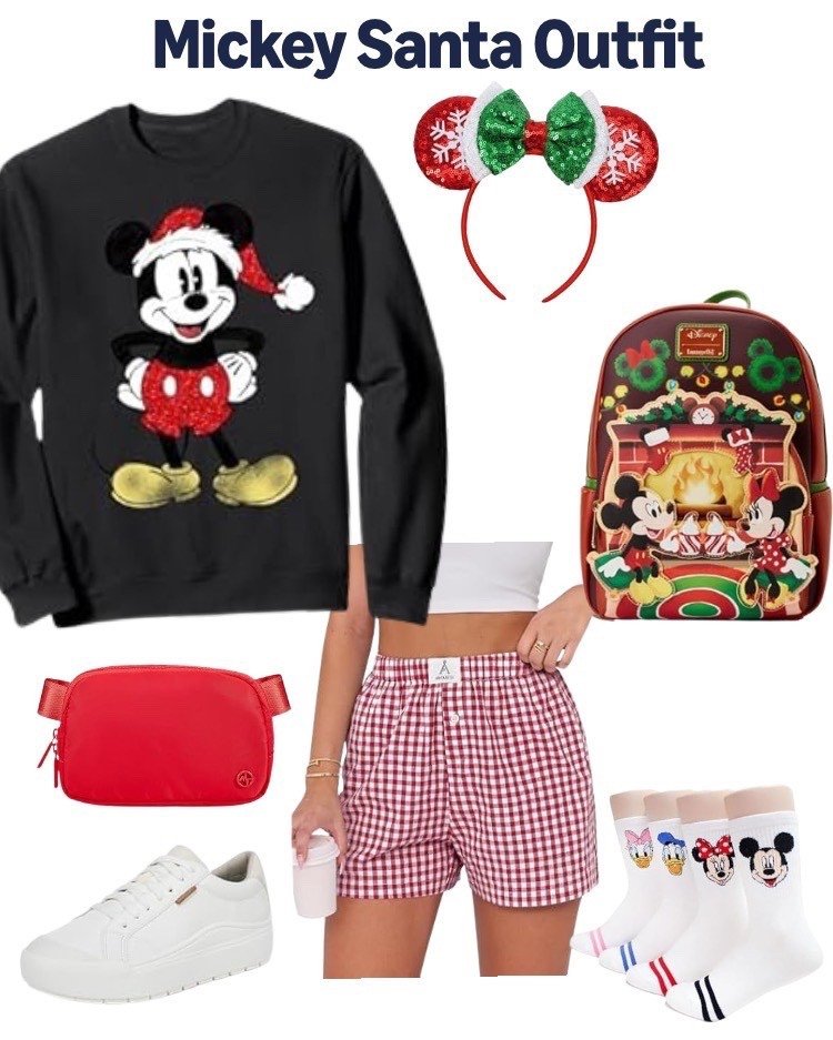 Mickey Christmas outfit, Mickey Santa outfit, Disney outfit, Disneyland outfit, Disney world outfit

#LTKTravel #LTKHoliday #LTKootd