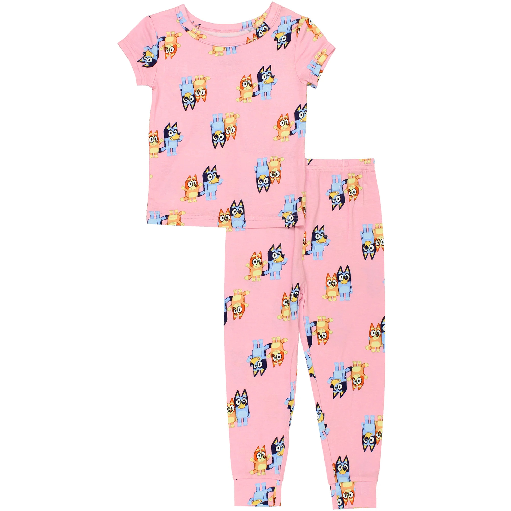Bluey Toddler Girls Short Sleeve Viscose Pajama Set QF170TSL | Walmart (US)