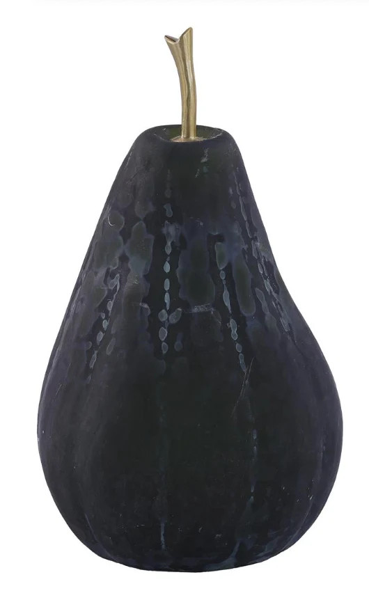 Glass Pear Sculpture, Large | Greene & Co Interiors