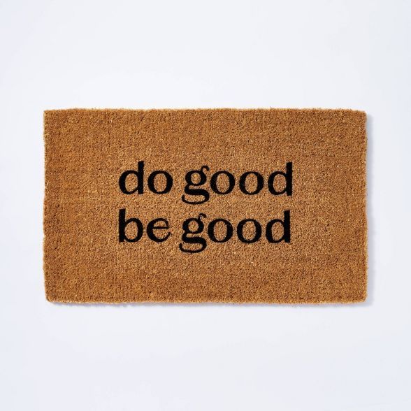1'6"x2'6" Do Good Be Good Doormat Black - Threshold™ designed with Studio McGee | Target