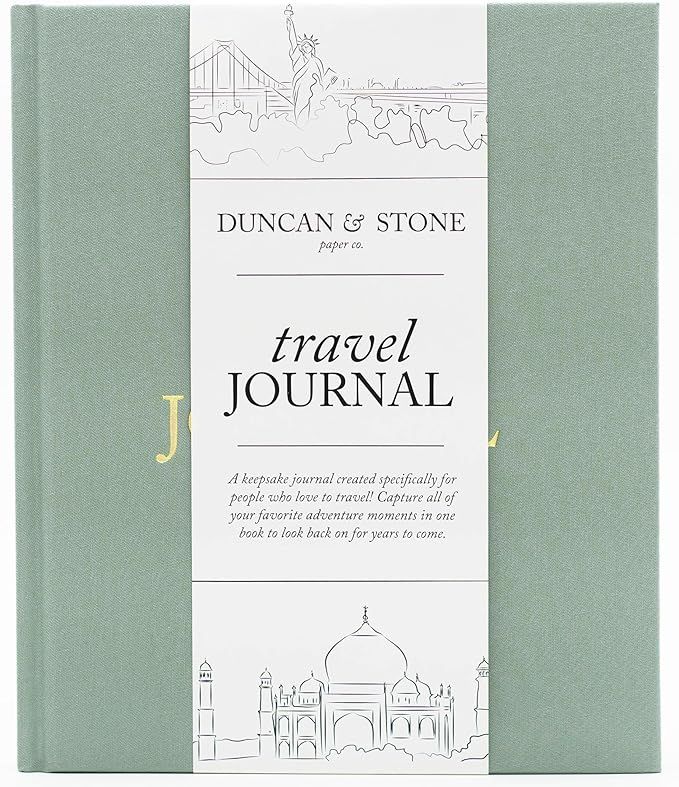 DUNCAN & STONE PAPER CO. Travel Journals for Women, Men (Sage Green, 110 Pages) – World Trip Ad... | Amazon (US)