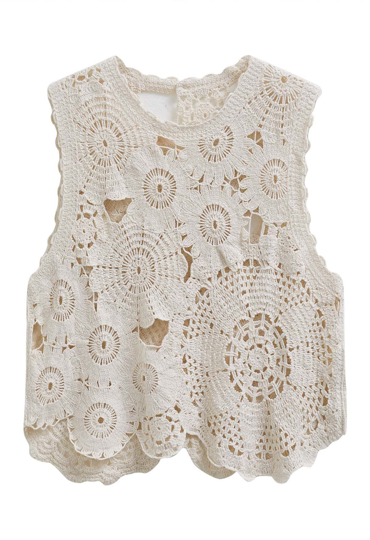 Bohemian Cutwork Crochet Sleeveless Top | Chicwish