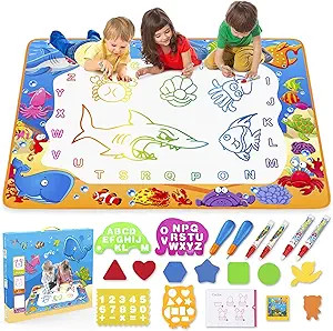 Water Doodle Mat - Kids Painting Writing Doodle Toy Mat - Color Doodle Drawing Mat Bring Magic Pe... | Amazon (US)