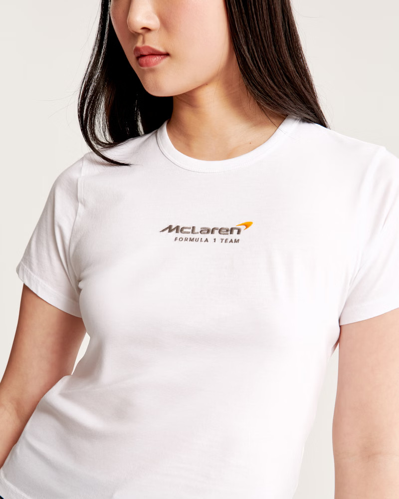 Women's Short-Sleeve McLaren Graphic Skimming Tee | Women's Tops | Abercrombie.com | Abercrombie & Fitch (US)