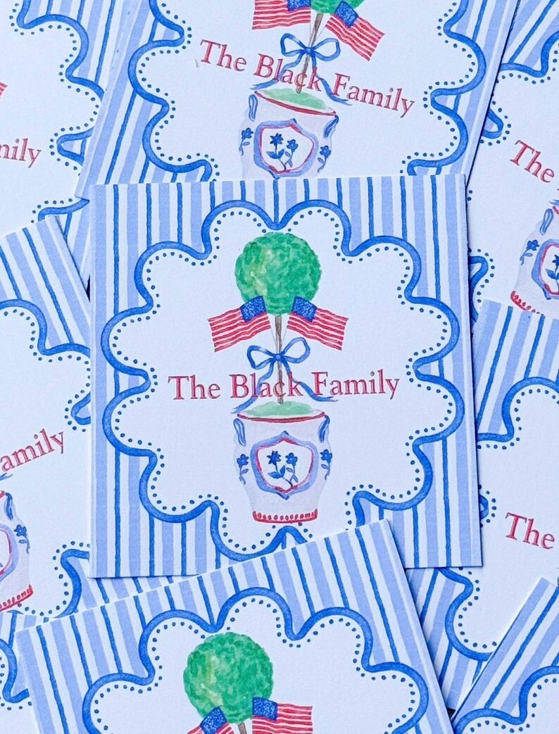 Patriotic Topiary Gift Tags | Etsy (Global)