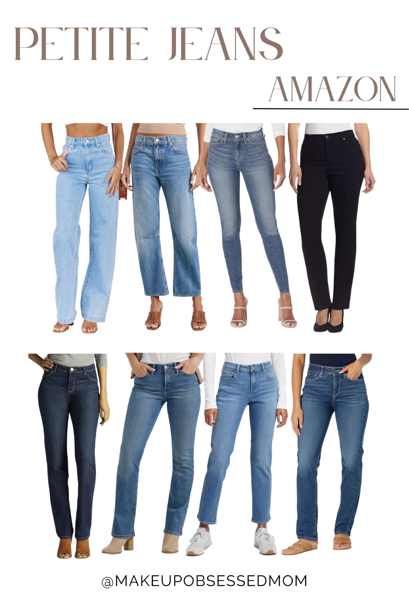 This collection of denim jeans is perfect for your everyday look! They're also affordable and you can easily shop them on Amazon
#casuallook #outfitidea #petitestyle #amazonfashion

#LTKstyletip