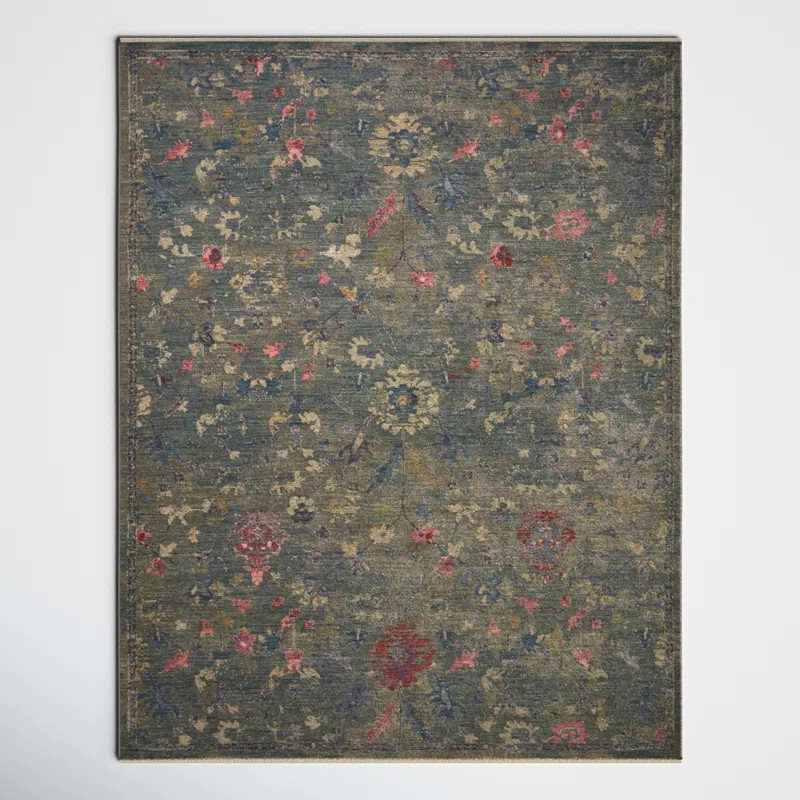 Lark Manor™ Febbas Oriental Machine Made Power Loom Area Rug in Moss Green "& Reviews" | Wayfai... | Wayfair North America
