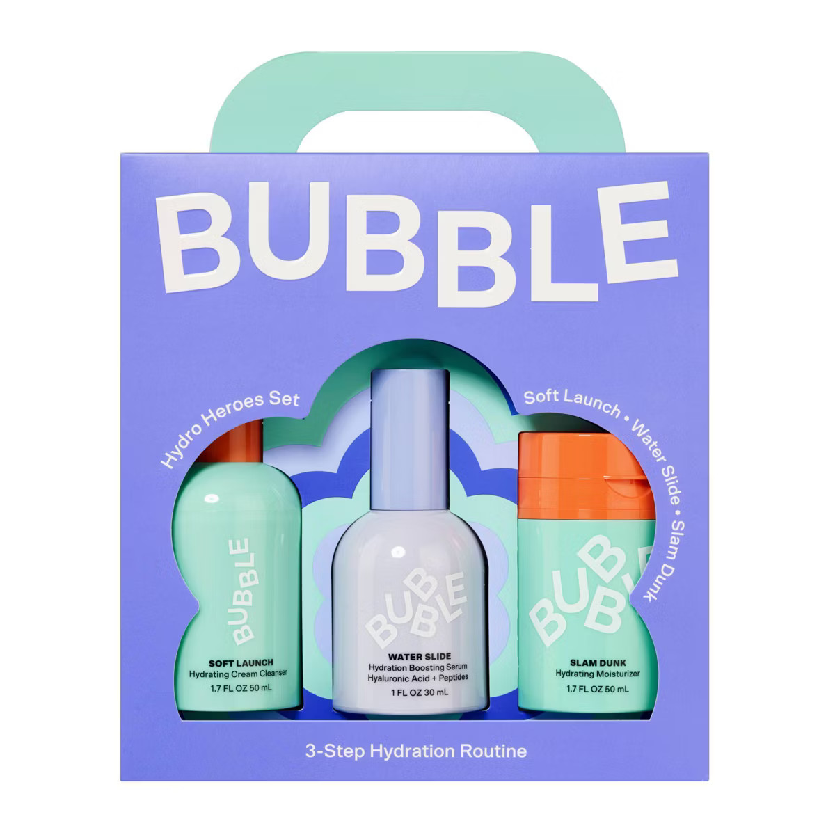 Bubble Skincare Hydro Heroes 3-Step Hydration Routine Kit | Target