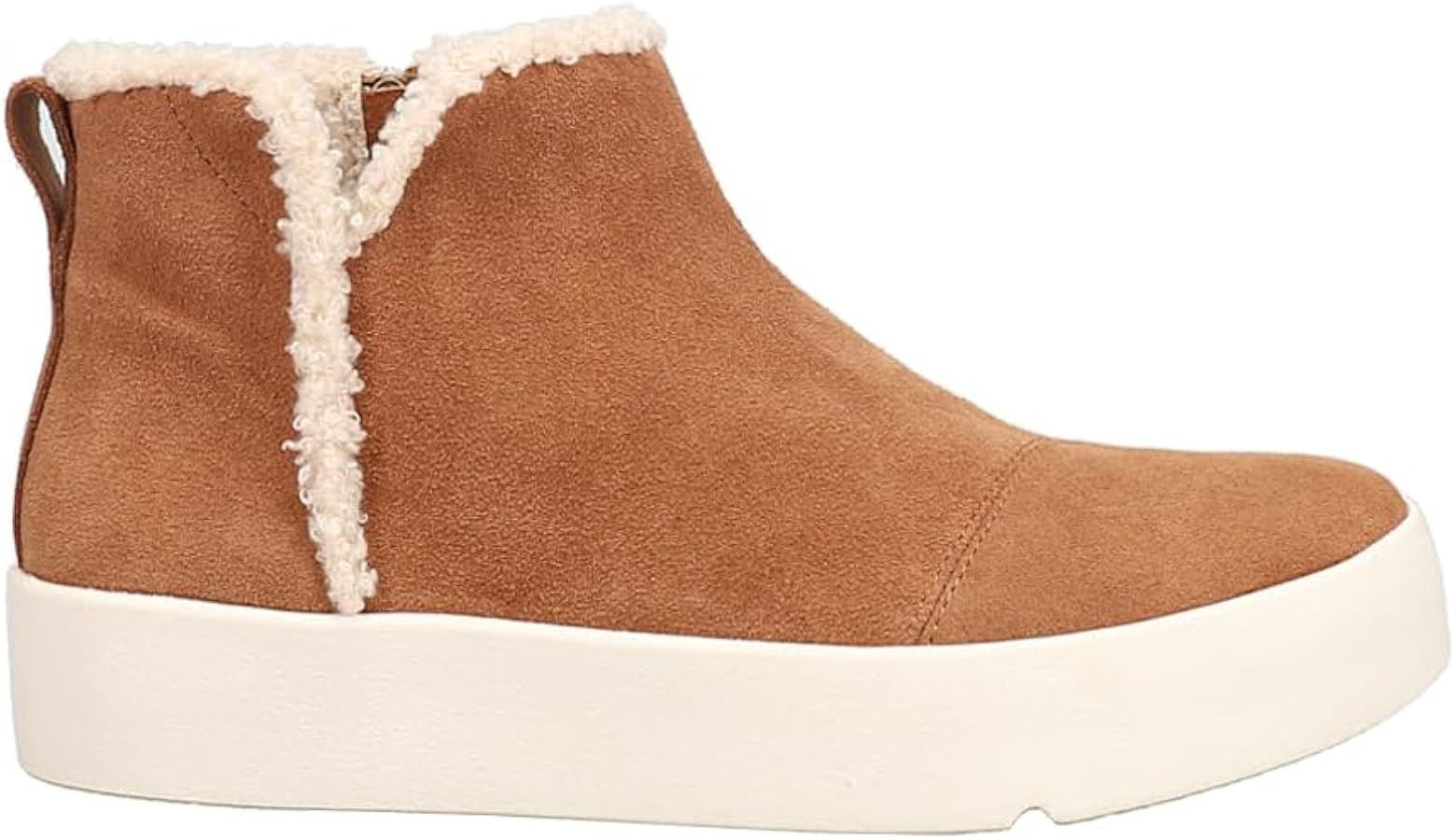 TOMS Womens Verona Mid Zippered Round Tow Casual Boots Ankle - Brown | Amazon (US)