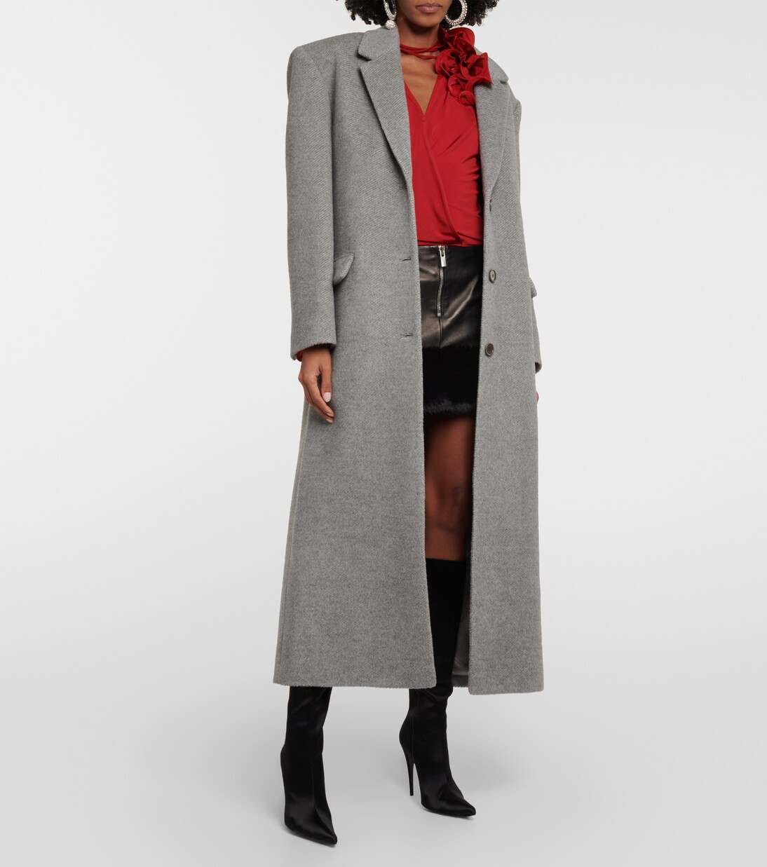 Single-breasted alpaca and wool coat | Mytheresa (UK)