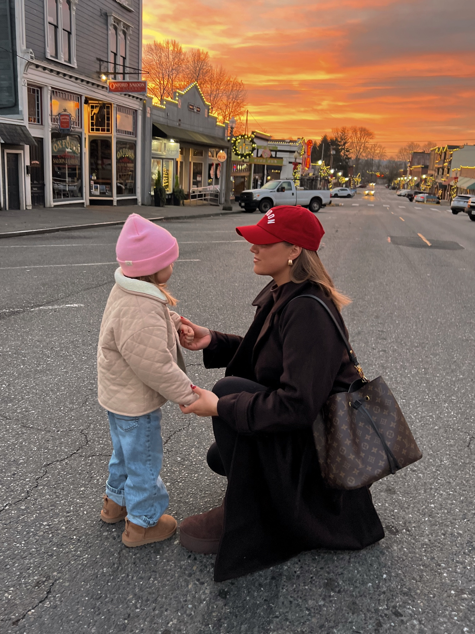 TAY: My fave jeans for Taya just $10!! She’s wearing size 4 TTS. Fuzzy jacket 30% off tts size 4. Uggs are true to size
BRE: jacket size M. Lululemon leggings size 8 true to size my faves so stretchy and soft. Hat is 30% off! Uggs true to size I’m an 8. Fave free people socks come in so many colors. Linked. Similar pair of uggs for half the price really similar look and feel and they are true to size 


