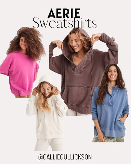 These Aerie sweatshirts are perfect for cozy fall weather! From crew neck to hoodie I think I want them all! 

#LTKfit #LTKSeasonal #LTKunder50
