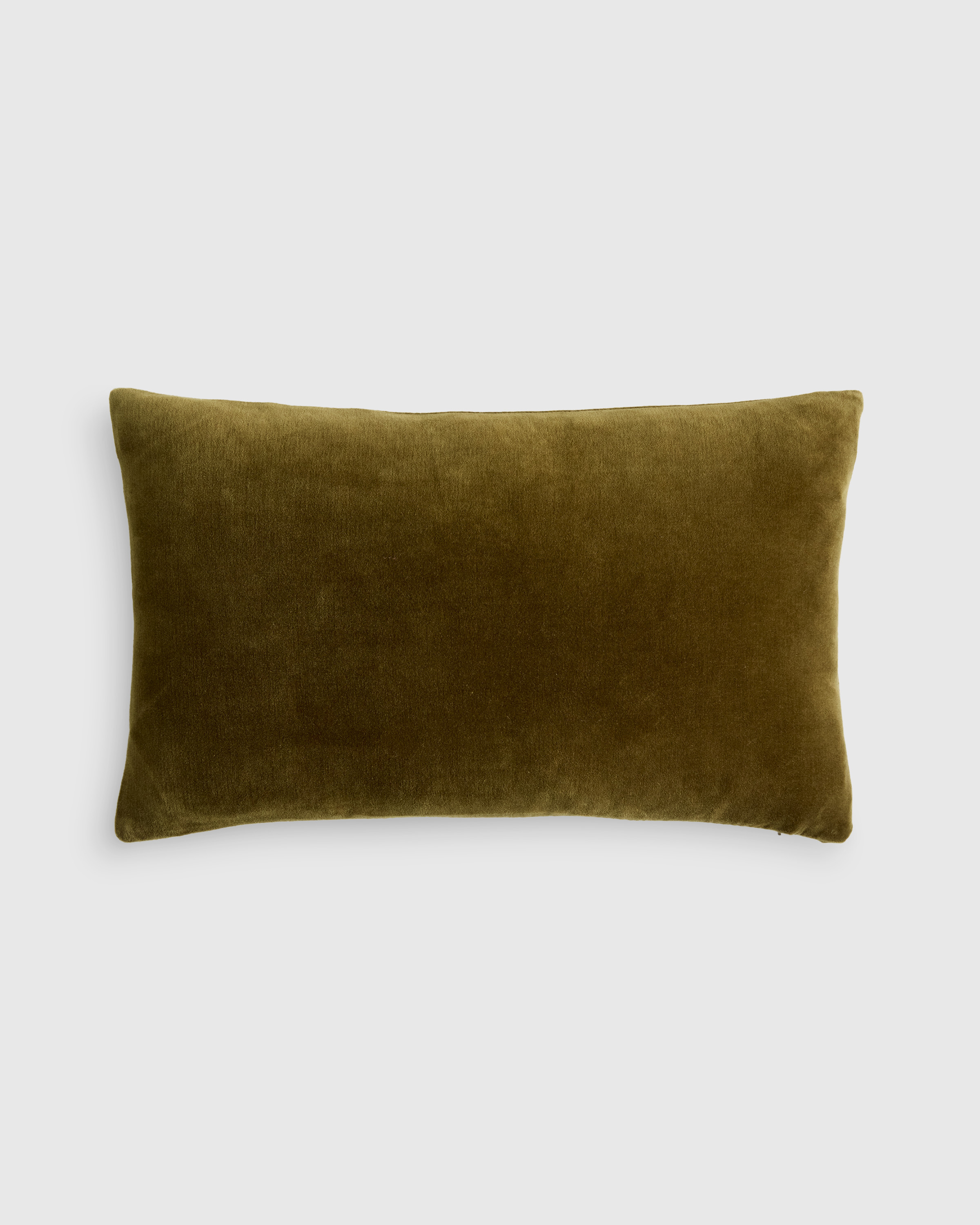 Quince | Classic Cotton Velvet Pillow Cover in Olive, Size 22x22 | Quince