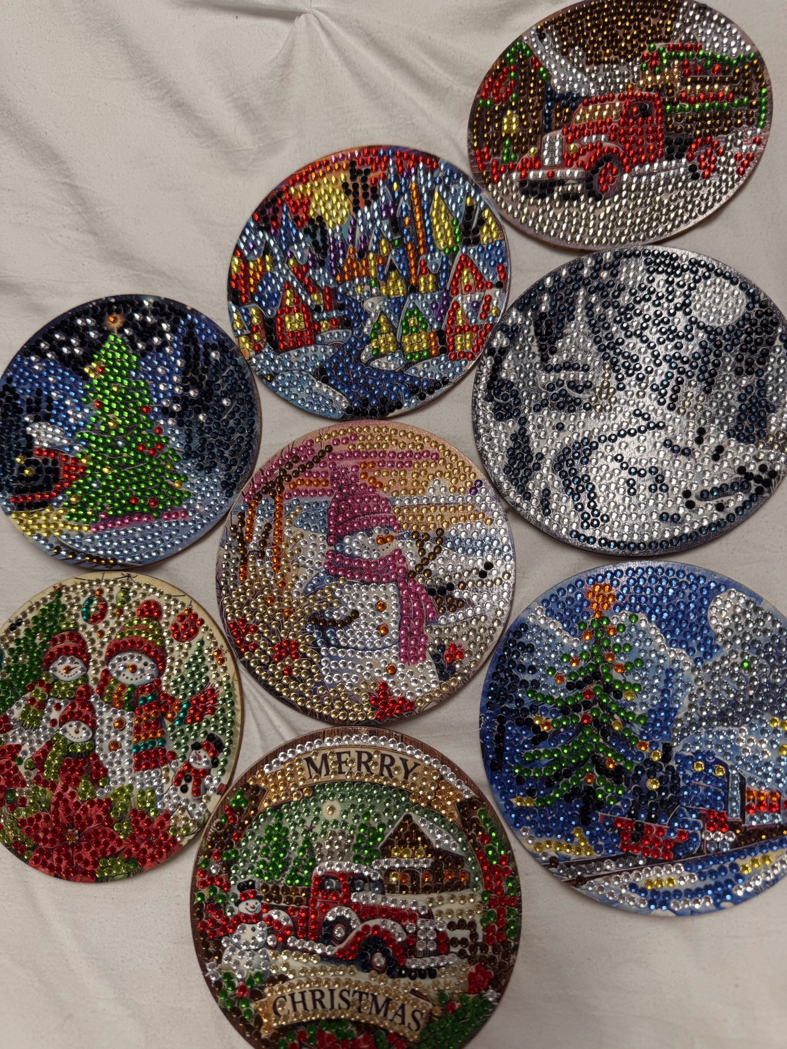 Diamond painting coasters for Christmas. Super cute gift idea!

#LTKHome #LTKHoliday #LTKKids