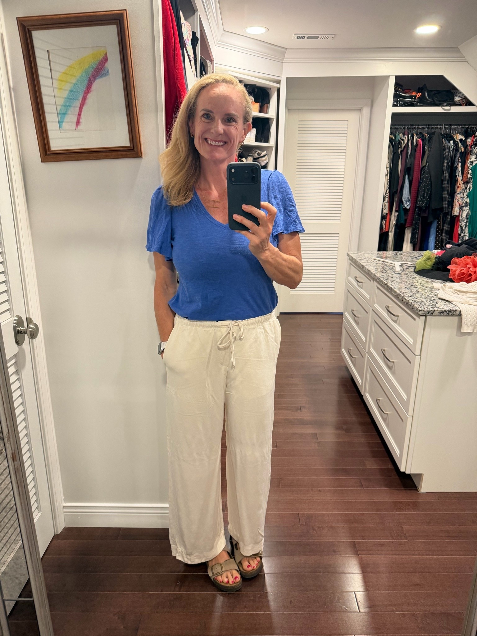 Love these pants from @Target !  Perfect for summer!  And love a blue tee any day!

#LTKmomlife #LTKOver40 #LTKootd