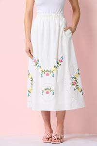Floral Cross Stitch Skirt | Cato Fashions