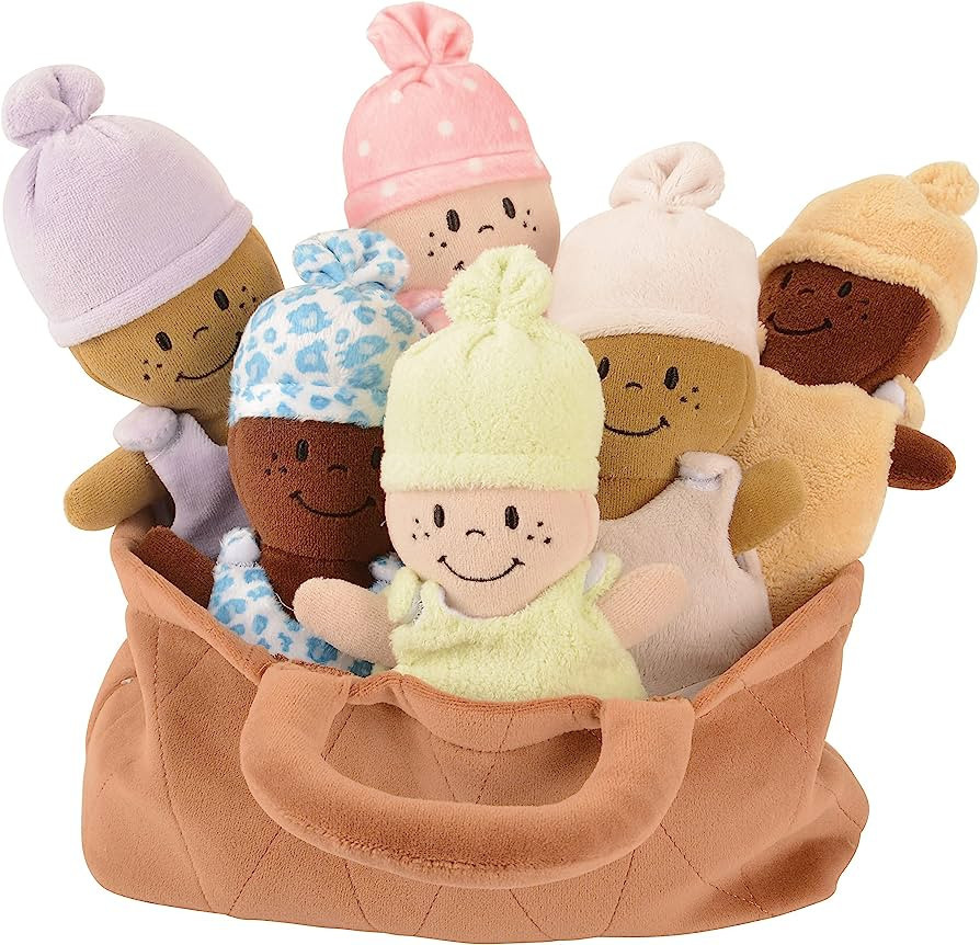 Creative Minds Basket of Babies Plush Dolls, Sensory Multi-Cultural Plush Dress Up Doll Playset, ... | Amazon (US)