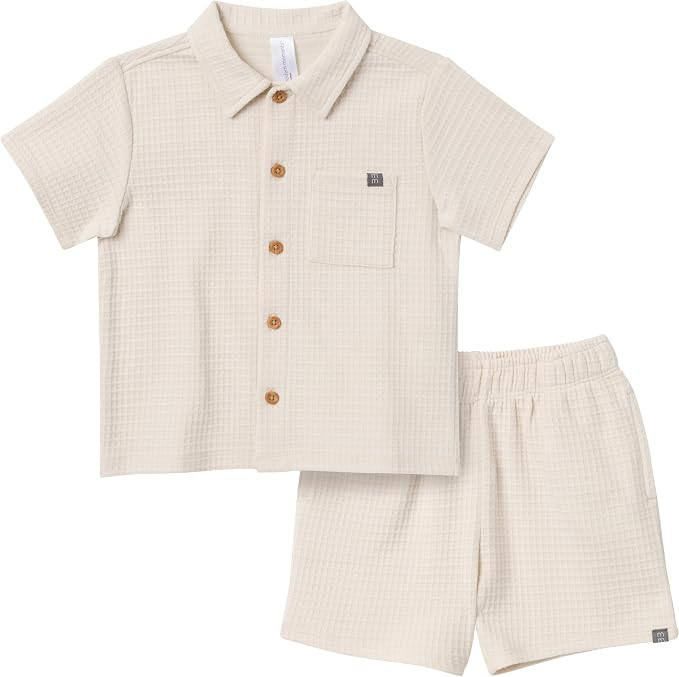 Modern Moments by Gerber Baby Boys' 2-piece Resort Shirt & Short Set | Amazon (US)