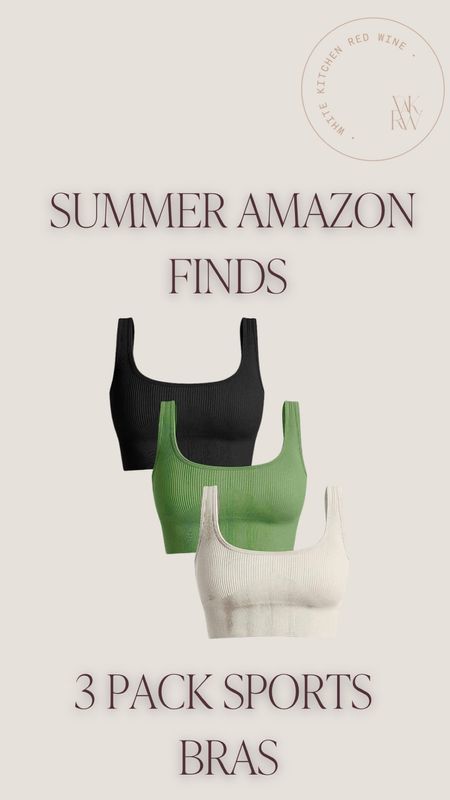3 pack sports bras. Super supportive and padded! Love for lounging or working out  

#LTKFind #LTKunder50 #LTKxPrimeDay