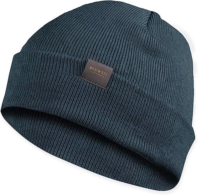 MERIWOOL Unisex Beanie - Merino Wool Ribbed Knit Winter Hat for Men and Women | Amazon (US)