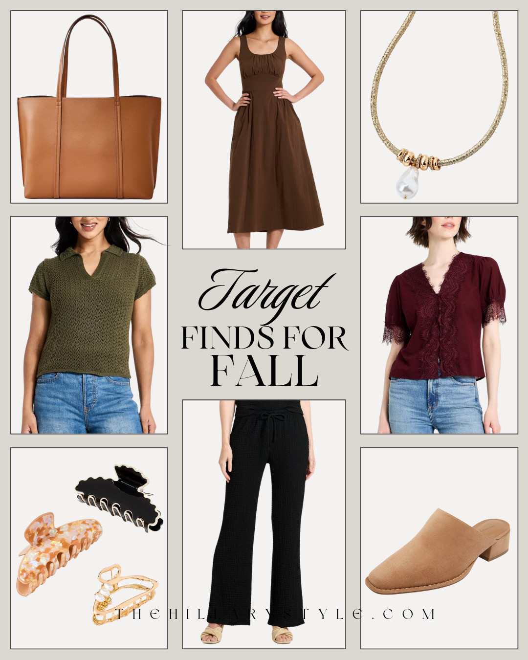 Target Fall Fashion Finds You'll Want to Wear All Season

Target's latest fall fashion arrivals are full of timeless pieces that look effortlessly elevated. Think rich chocolate brown dresses, chic knit tops, luxe-looking handbags, easy matching sets, classic mules, and everyday accessories that make building a polished fall wardrobe simple—and affordable. Save these Target fashion finds before your favorites sell out. 

#TargetStyle #TargetFashion #TargetFinds #FallFashion #FallOutfits #AffordableFashion #CapsuleWardrobe #QuietLuxury #ChocolateBrown #EverydayStyle #HandbagStyle #WorkwearStyle #LTKFashion #LTKFinds #LTKFall #PinterestFashion #StyleInspiration #FashionFinds #BudgetStyle #TheHillaryStyle 

 

#LTKootd #LTKSeasonal #LTKOver40