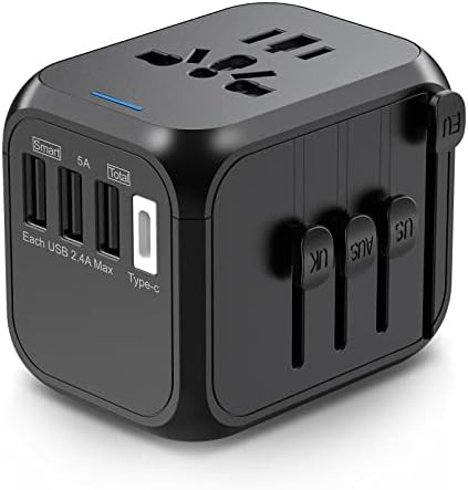 Upgraded Worldwide Travel Adapter, International Travel Plug Adapter with Europe UK AUS US All in... | Amazon (US)