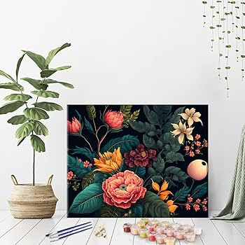 Paint by Numbers Colorful Flowers Adults' Paint-by-number Kits Beautiful Botanical Paint by Numbe... | Amazon (US)