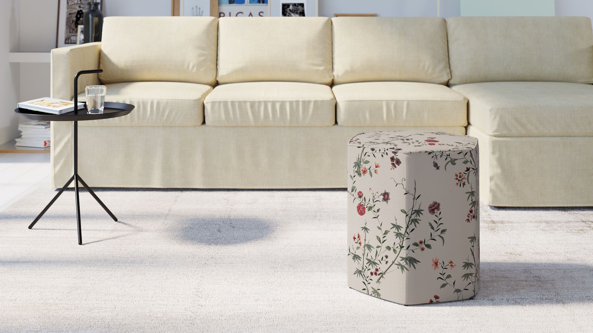 Hexagonal Ottoman | The Inside