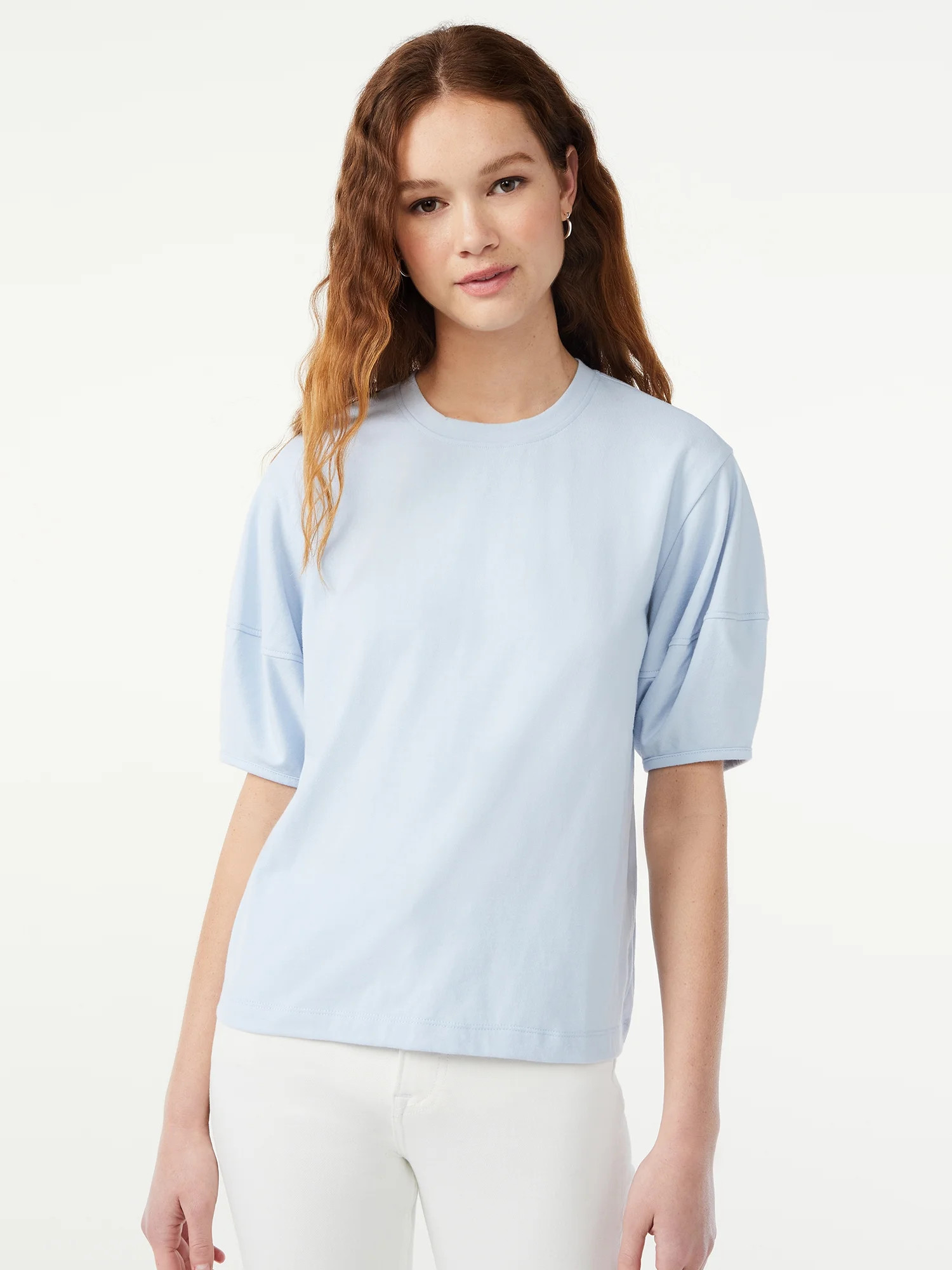 Free Assembly Women's Tie Back Top with Balloon Sleeves | Walmart (US)