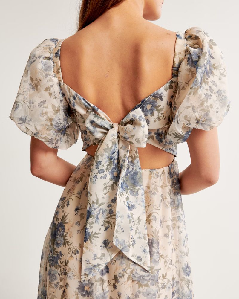 Women's Emerson Drama Bow-Back Gown | Women's | Abercrombie.com | Abercrombie & Fitch (US)