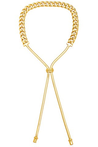 Demarson COLLAR en 12k Shiny Gold & Worn Gold | FWRD | FWRD 