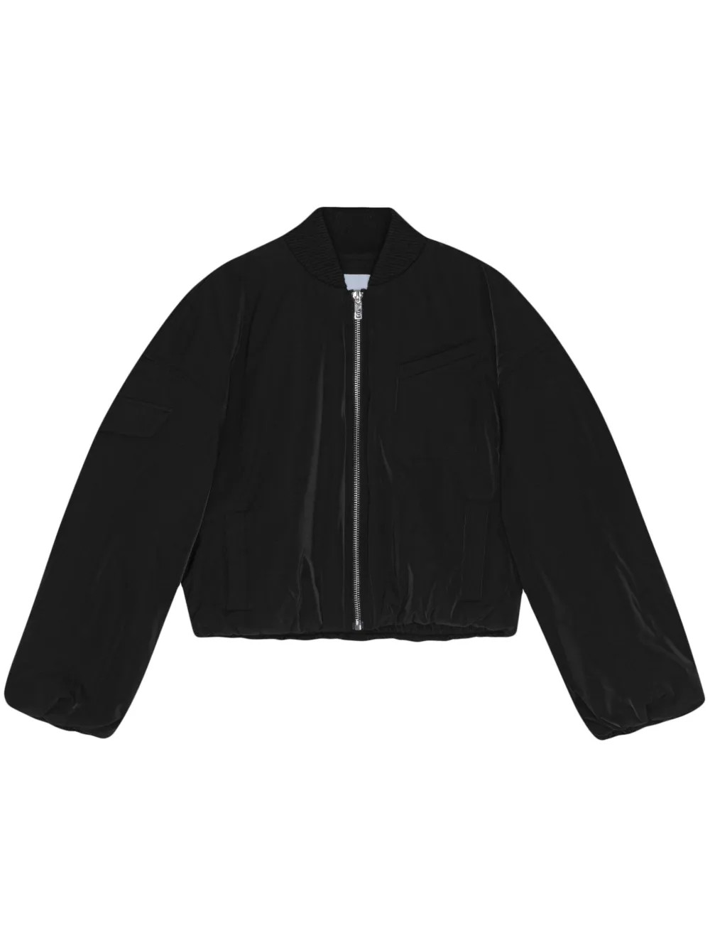 GANNI drop-shoulder Bomber Jacket | Black | FARFETCH AU | Farfetch Global