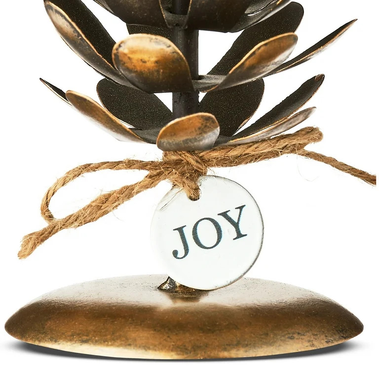 Large Brown and Gold Iron Pinecone Christmas Taper Candle Holder, 9", by Holiday Time | Walmart (US)