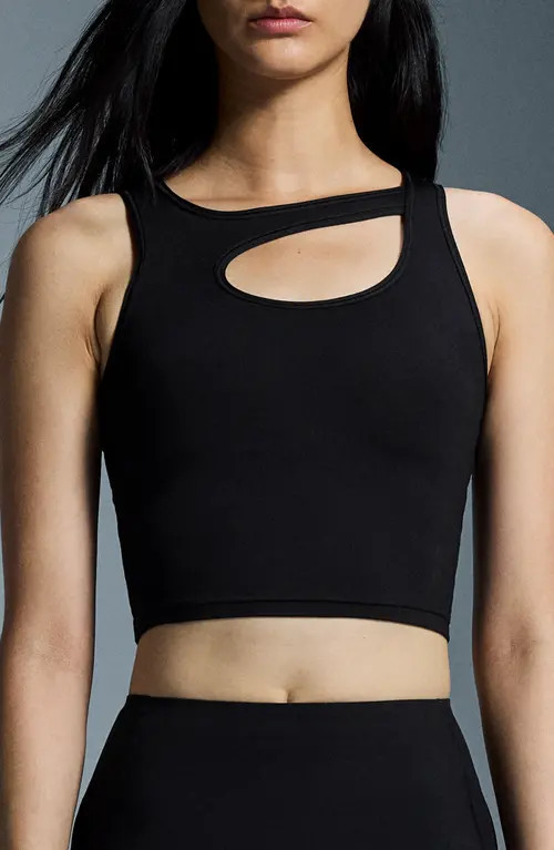 On Studio Cutout Crop Top in Black at Nordstrom, Size Large | Nordstrom