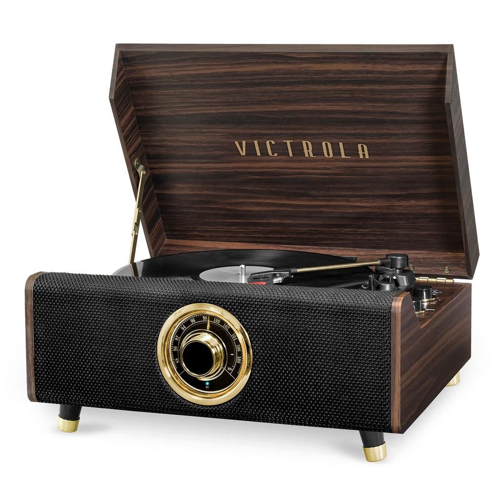 Victrola 4-in-1 Highland Bluetooth Record Player with 3-Speed Turntable with FM Radio | The Home Depot