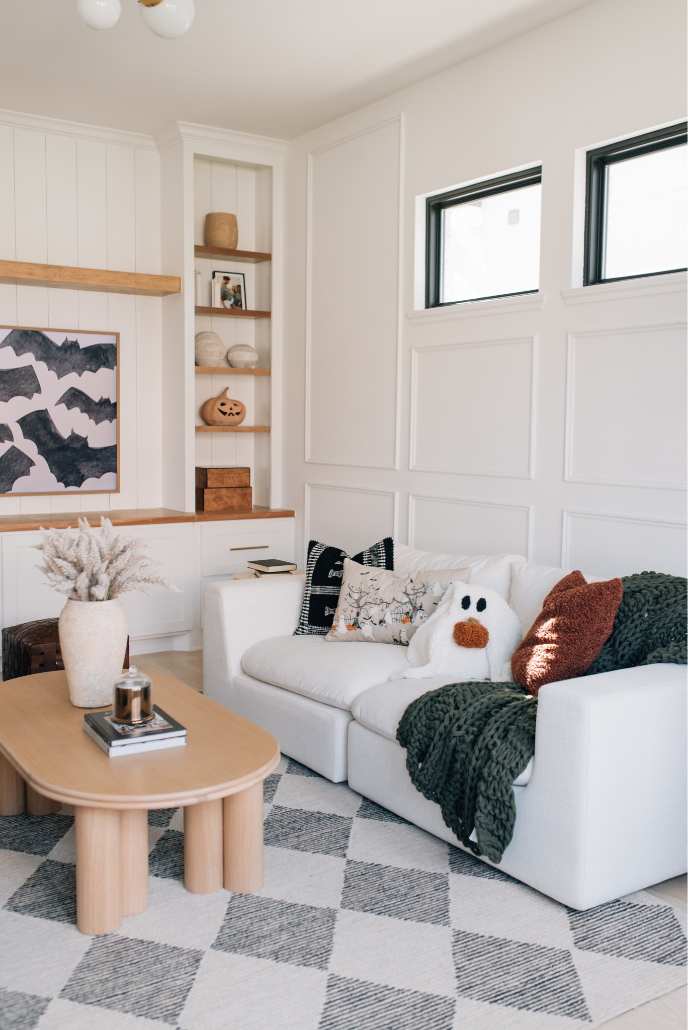 Halloween Living Room Decor! @potterybarn Halloween pillows and decor 

#LTKunder100 #LTKSeasonal #LTKhome