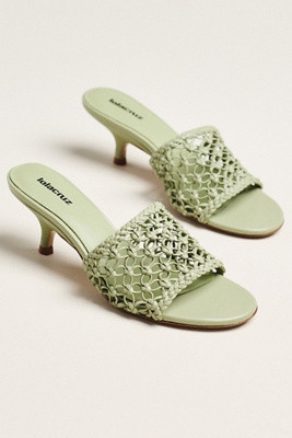 Lola Cruz Woven Heeled Mule Sandals | Anthropologie (US)