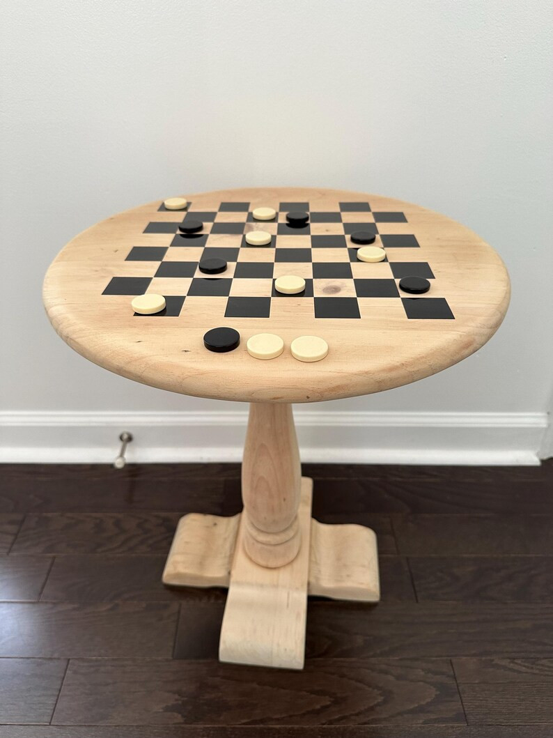 Chessboard Table Checkers Table Vintage Solid Wood Table Tavern Table - Etsy | Etsy (US)