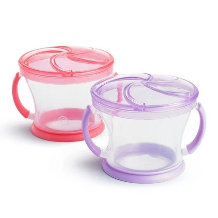 Munchkin® Snack Catcher® Toddler Snack Cups, Pink/Purple, Unisex, 2 Pack | Walmart (US)