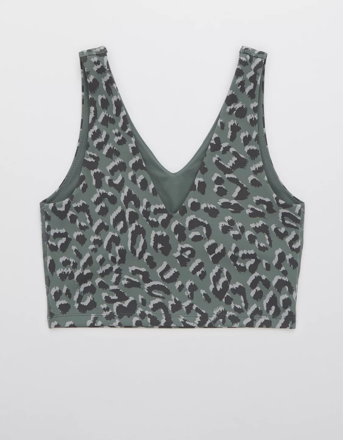 OFFLINE Leopard Jacquard Longline Sports Bra | American Eagle Outfitters (US & CA)