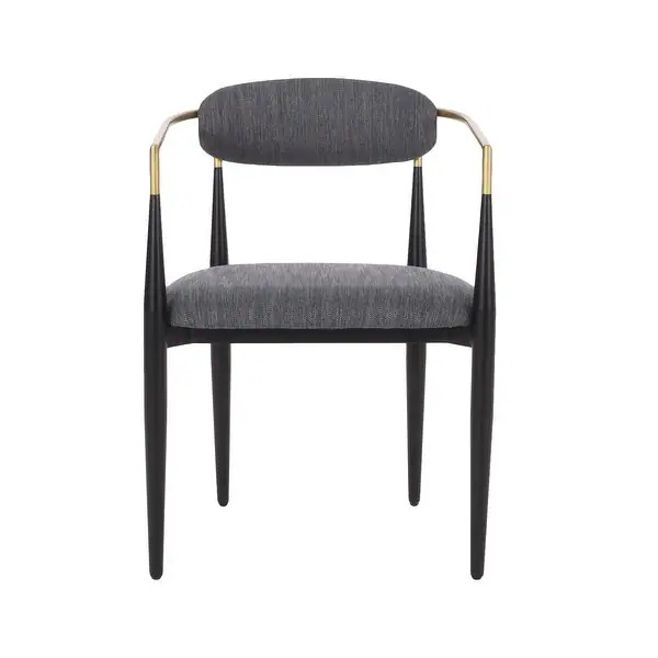 Elmore Fabric Upholstered Iron Dining Chairs (Set of 2) by Christopher Knight Home - Bed Bath & B... | Bed Bath & Beyond