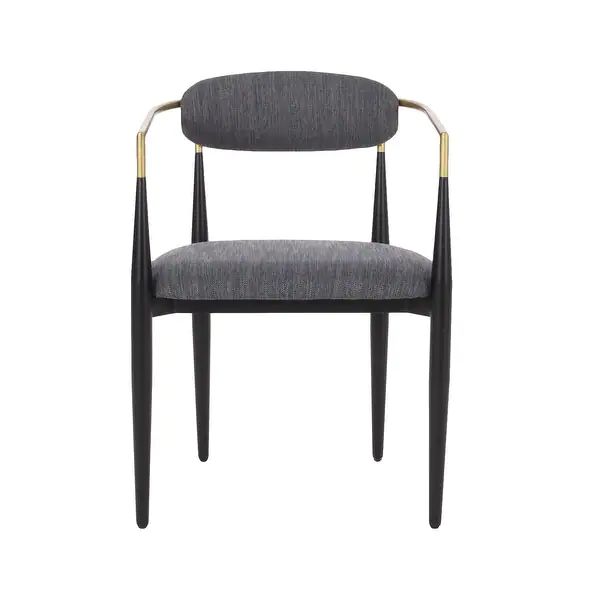 Elmore Fabric Upholstered Iron Dining Chairs (Set of 2) by Christopher Knight Home - Overstock - ... | Bed Bath & Beyond