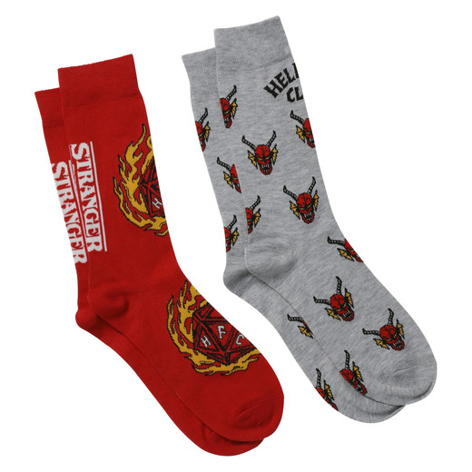 Stranger Things™ Mens Crew Socks 2-Pack - Hellfire Club | Five Below