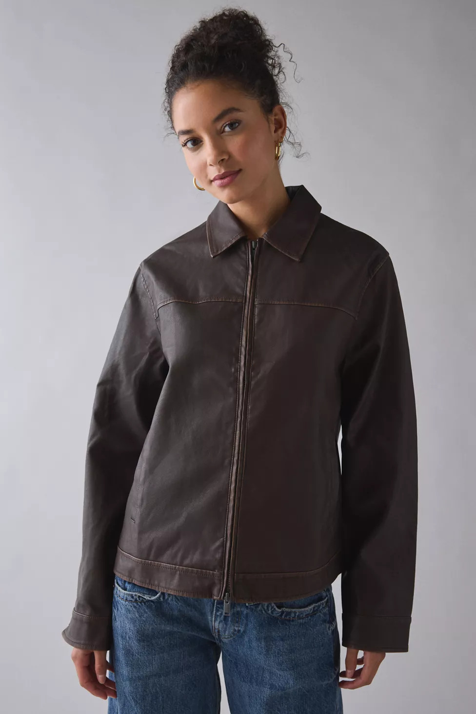 BDG Sabrina Oversized Faux Leather Jacket | Urban Outfitters (US and RoW)