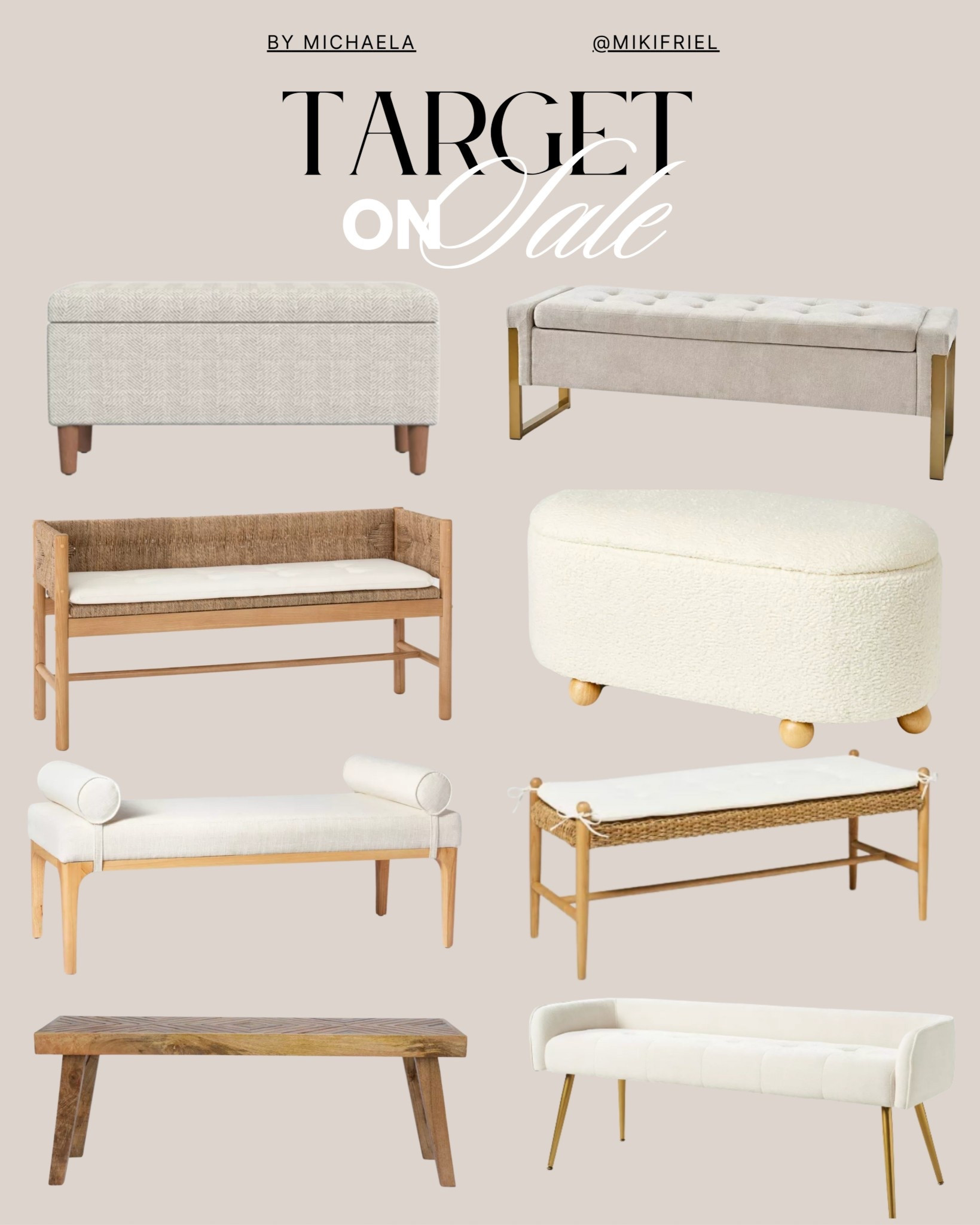 Bench. Bench with storage. Target. sale.

#LTKHome #LTKSaleAlert #LTKFindsUnder100