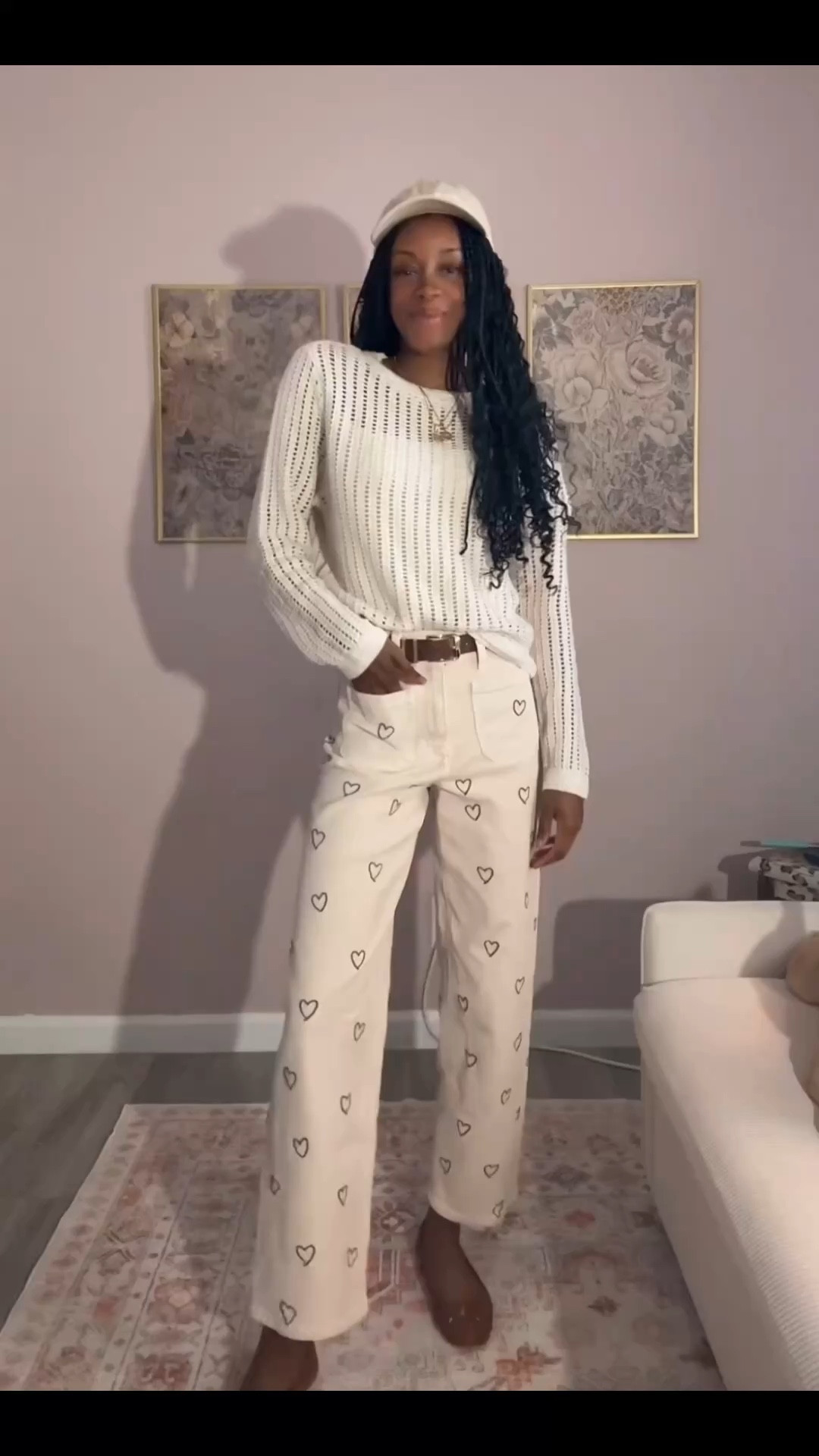 @Target Spring outfit idea! These heart pants have a matching jacket if you want to pair them today. A fun but put together look for Spring. Wearing a small in top and size 2 in pants  

#LTKSeasonal #LTKootd